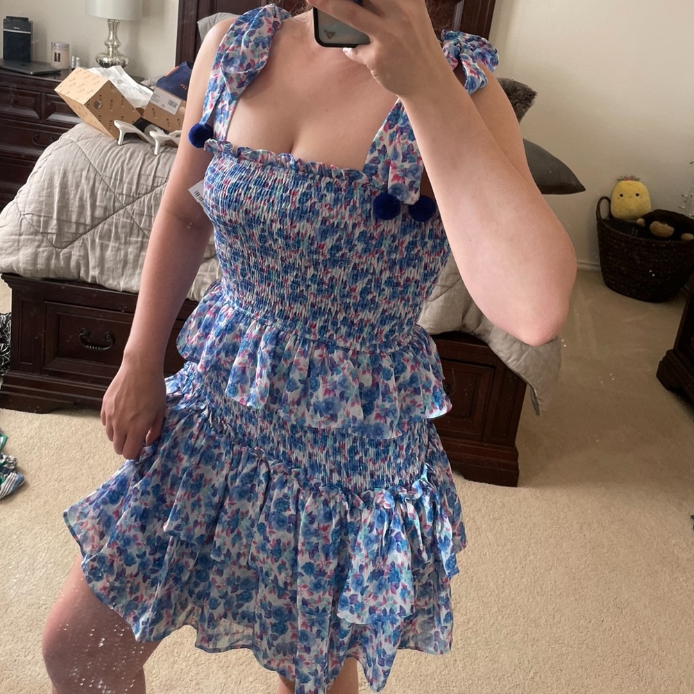 Blue Floral Dress 💙 🌸